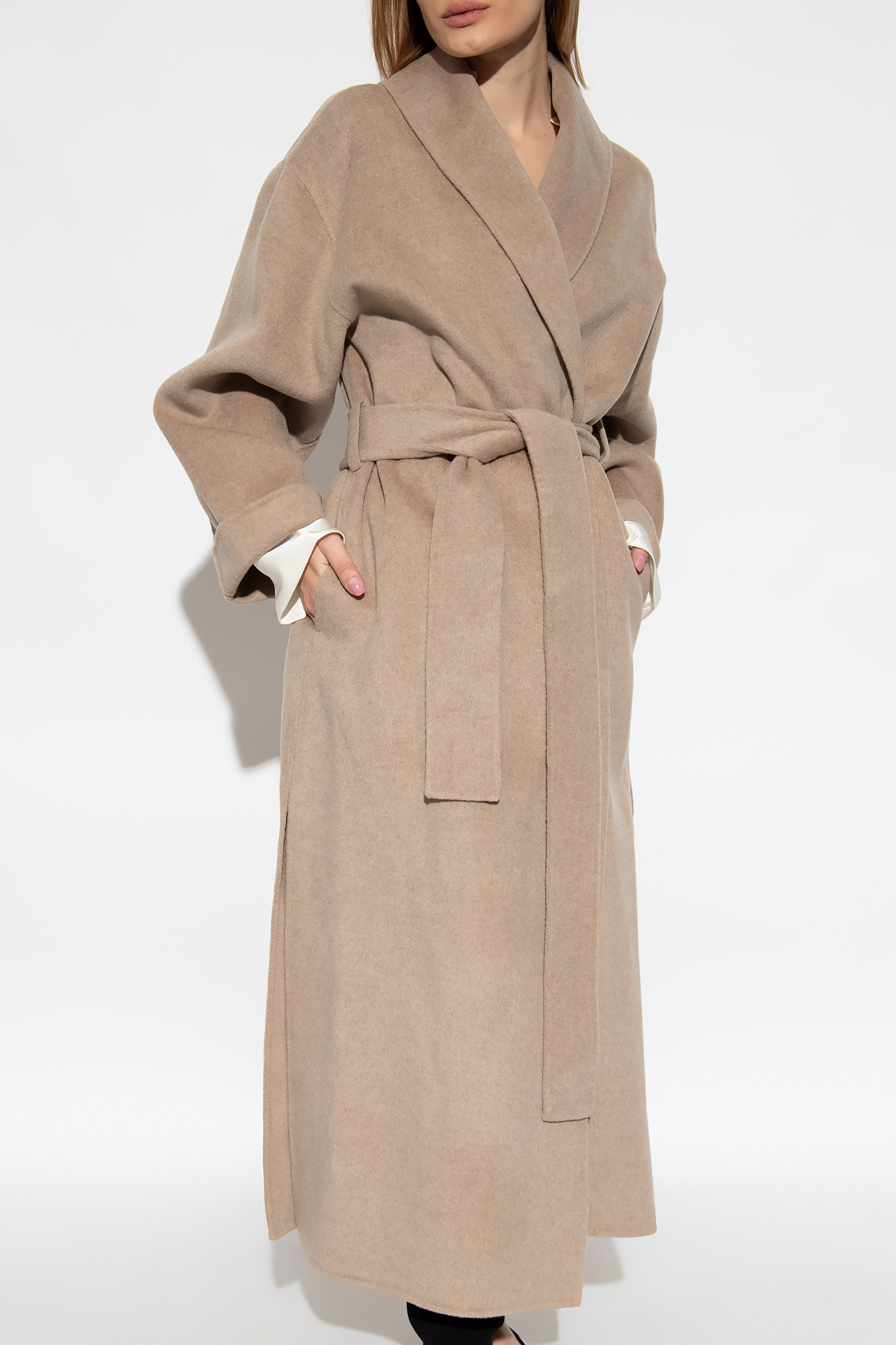 Beige Trullem wool coat By Malene Birger GenesinlifeShops Italy